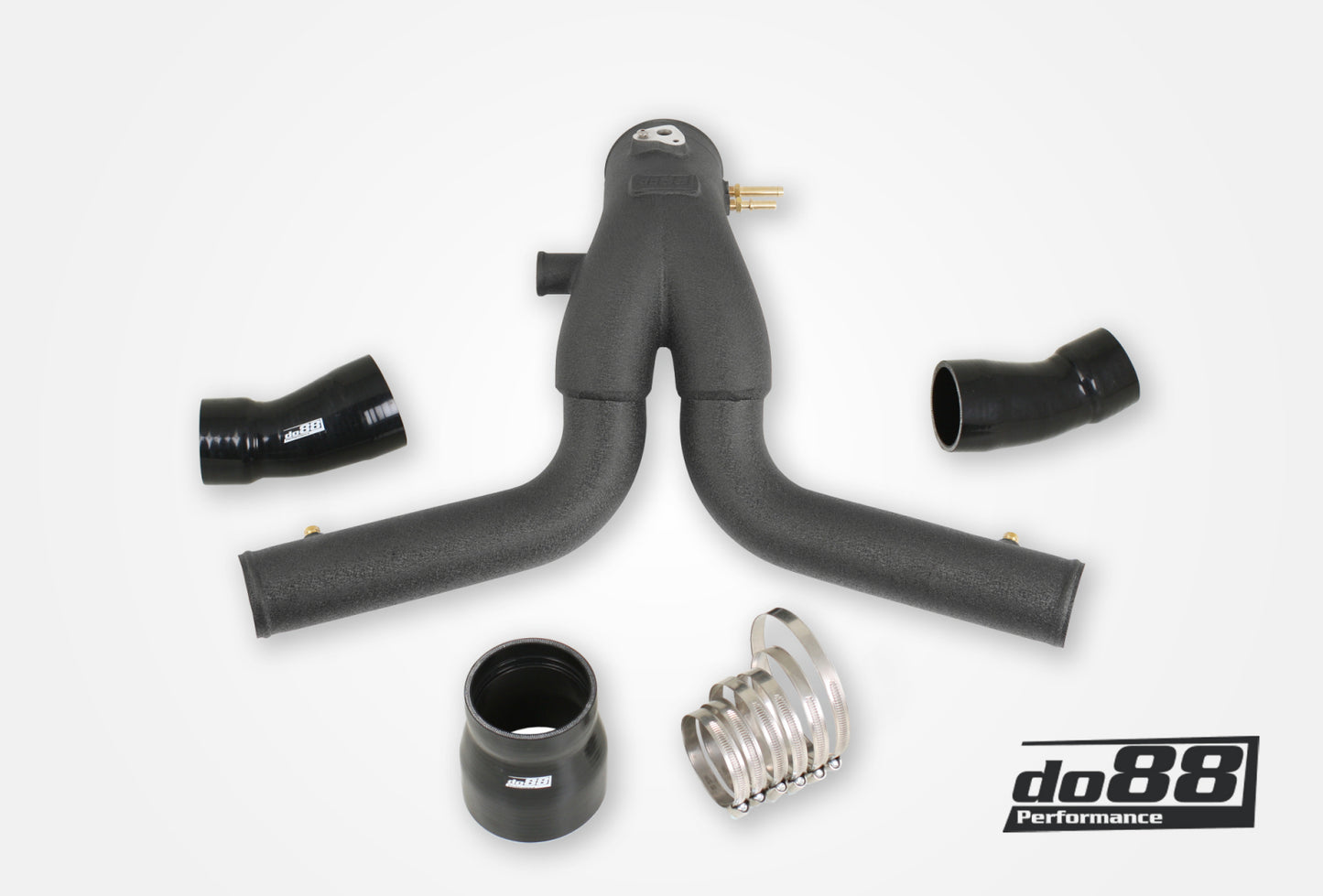 Porsche 991.1 Turbo 2013-15 Y-Rör, Svart för OEM IC