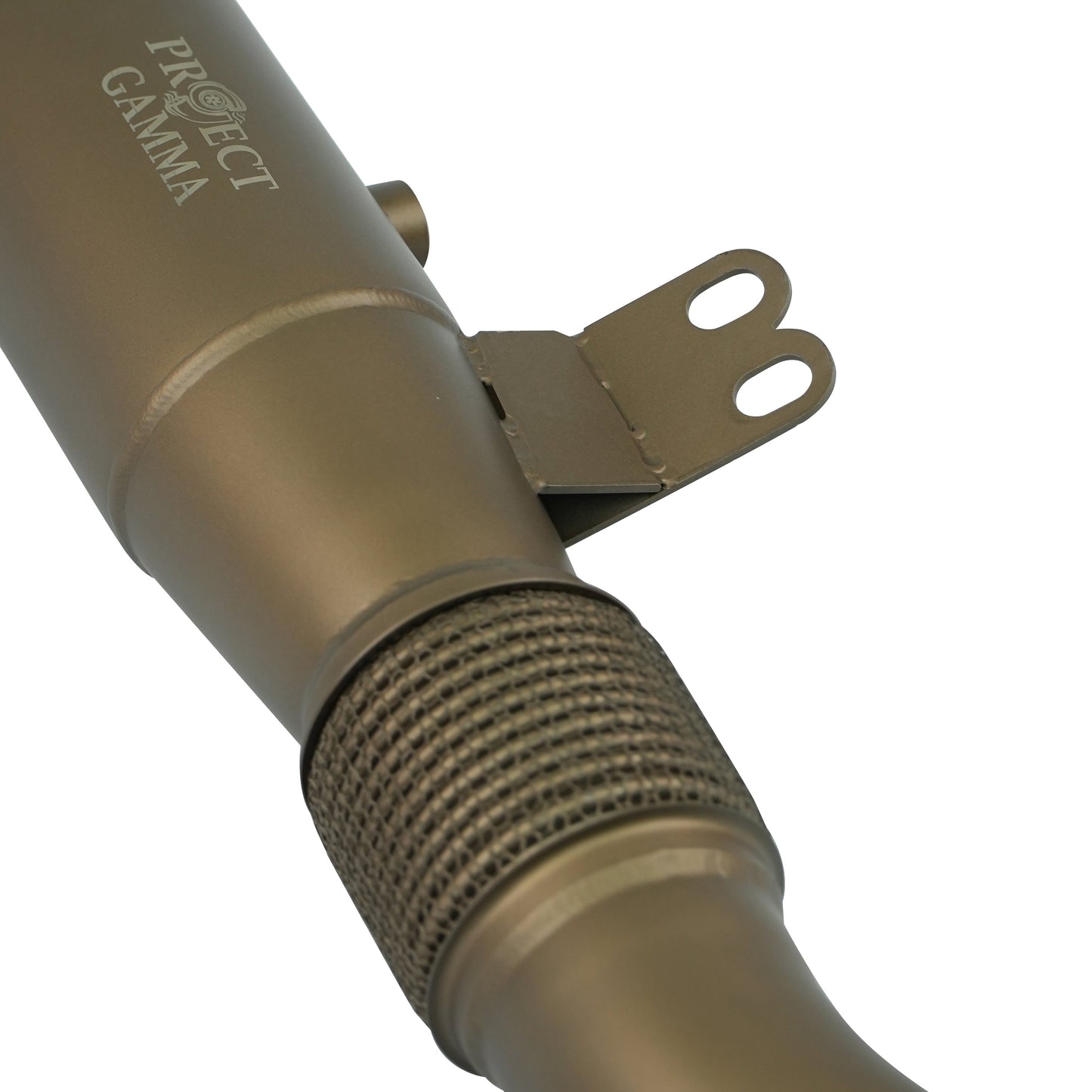 BMW B58 Supra 200 Cell Catted Downpipe – Side View